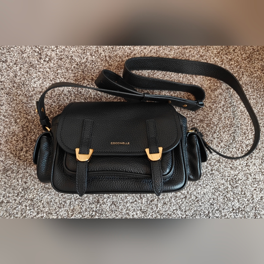 Coccinelle Campus Small Crossbody Bag in Black
